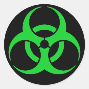 Adesivo Símbolo Verde de Biohazard
