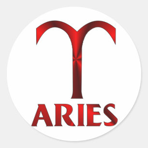 Adesivo Símbolo vermelho do horóscopo do Aries