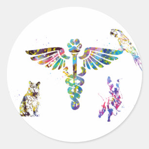 Adesivo Símbolo veterinário da clínica