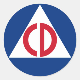 Adesivo Símbolo Vintage do Logotipo da Defesa Civil dos Es