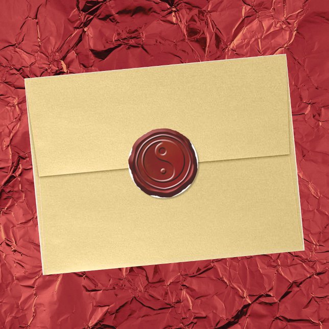 Adesivo Símbolo Wax Seal Red Yin Yang (Criador carregado)
