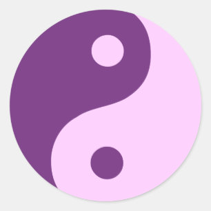 Adesivo Símbolo Yang Taoist Purple