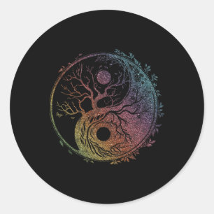 Adesivo Símbolo Yin Yang, Árvore da Vida, Tai Chi, Qigong,