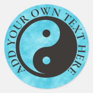 Adesivo Símbolo Yin Yang - design de tatuagem sólida