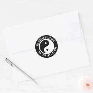 Adesivo Símbolo Yin Yang - tatuagem sólida design 2