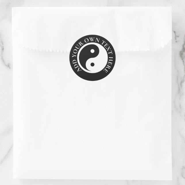 Adesivo Símbolo Yin Yang - tatuagem sólida design 2 (Bolsa)