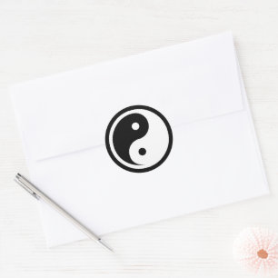Adesivo Símbolo Yin Yang - tatuagem sólida design 2