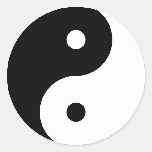 Adesivo símbolo yin yang yoga (Frente)