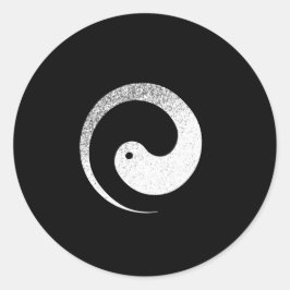 Adesivo Símbolo Ying Yang Equilibre a raça da Cinza Negra 