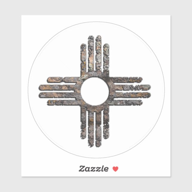 Adesivo Símbolo Zia Sun do Novo México (Folha)