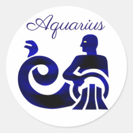 Adesivo Símbolo Zodiac Aquário Horoscópio Roxo Astrologia