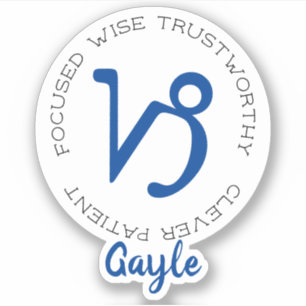 Adesivo Símbolo Zodiac Capricorn