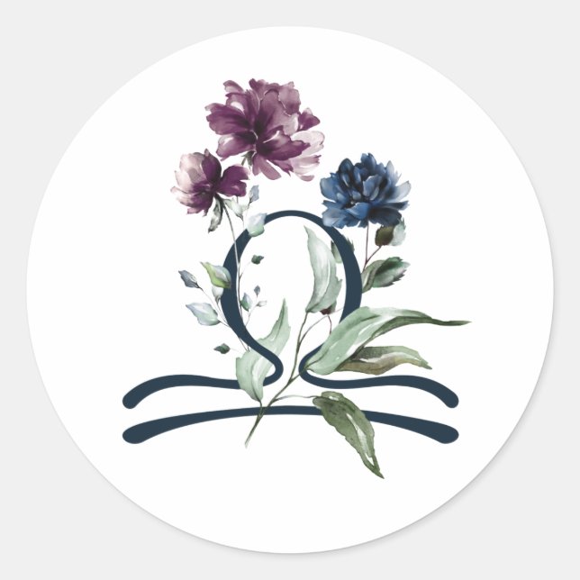 Adesivo Símbolo Zodiac Star Libra (Frente)