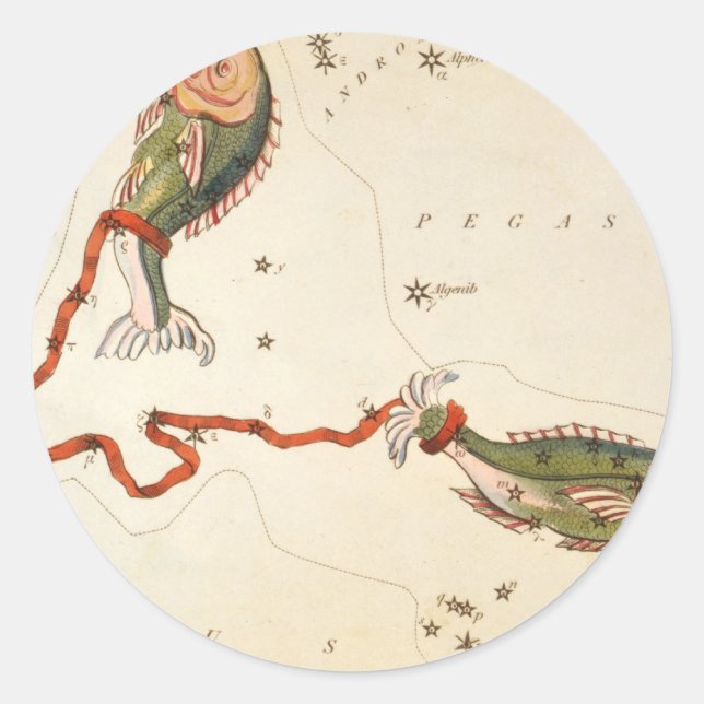 Adesivo Símbolo "Zodíaco": Peixes (Frente)