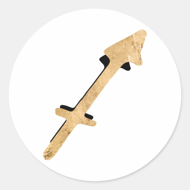 Adesivo Símbolo zodíaco preto de arqueiro Sagitário (Frente)