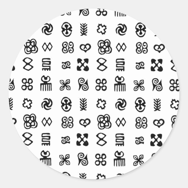 Adesivo Símbolos africanos Adinkra (Frente)