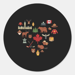 Adesivo Símbolos Canadianos Mapeamento de Sinalizador do C