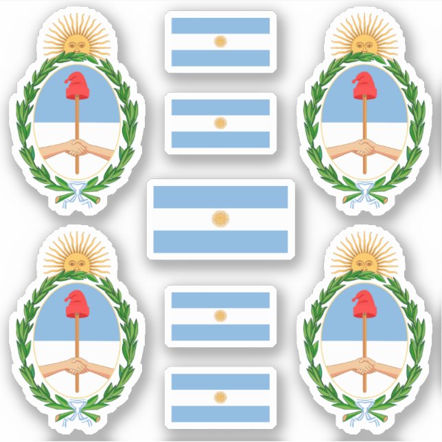 Adesivo Símbolos do Estado argentino / casaco de armas e b (Frente)