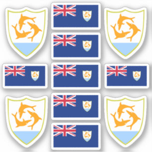 Adesivo Símbolos do Estado de Anguillan / casaco de armas