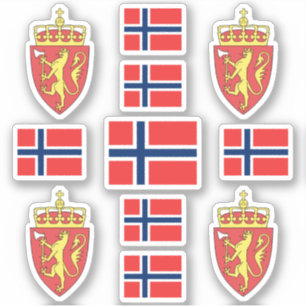 Adesivo Símbolos do Estado norueguês / casaco de armas e