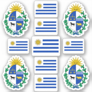 Adesivo Símbolos do Estado uruguaio / casaco de armas e b