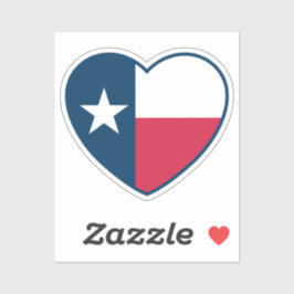 Adesivo Símbolos do Texas, Bandeira do Texas, Coração