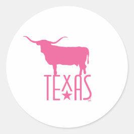 Adesivo Símbolos do Texas, Longhorn, rosa