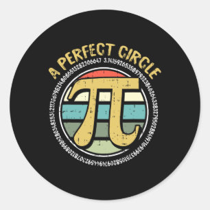 Adesivo Símbolos Matemáticos Retroativos do Círculo Perfei