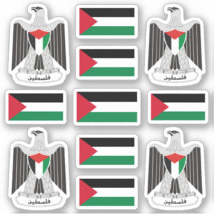 Adesivo Símbolos nacionais palestinianos/emblema e bandeir