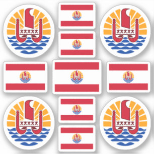 Adesivo Símbolos polinésios franceses / casaco de armas 