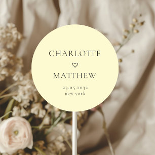 Adesivo Simpel, mínimo, e coração, palerma de casamento