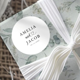 Adesivo Simple Black & White Wedding