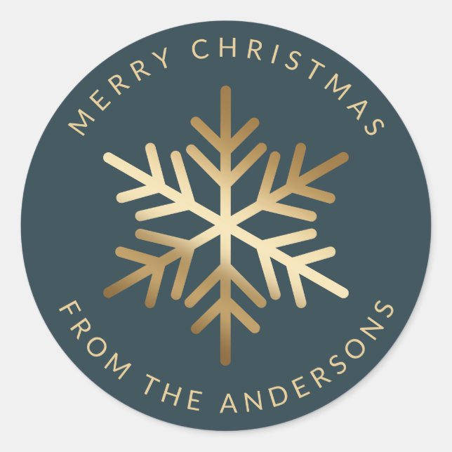 Adesivo Simple Elegant Snowflake Family Christmas (Frente)