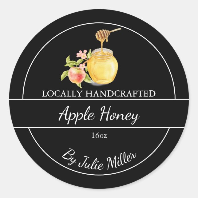 Adesivo Simple Homemade Apple infused Honey Label (Frente)