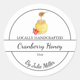Adesivo Simple Homemade Cranberry infused Honey Label