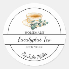 Adesivo Simple Homemade Eucalyptus Tea Label