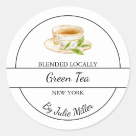 Adesivo Simple Homemade Green Tea Label