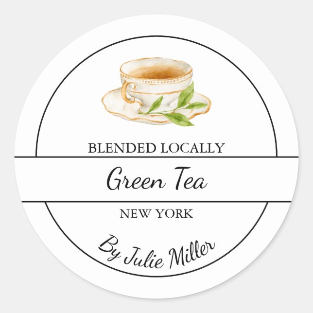 Adesivo Simple Homemade Green Tea Label (Frente)
