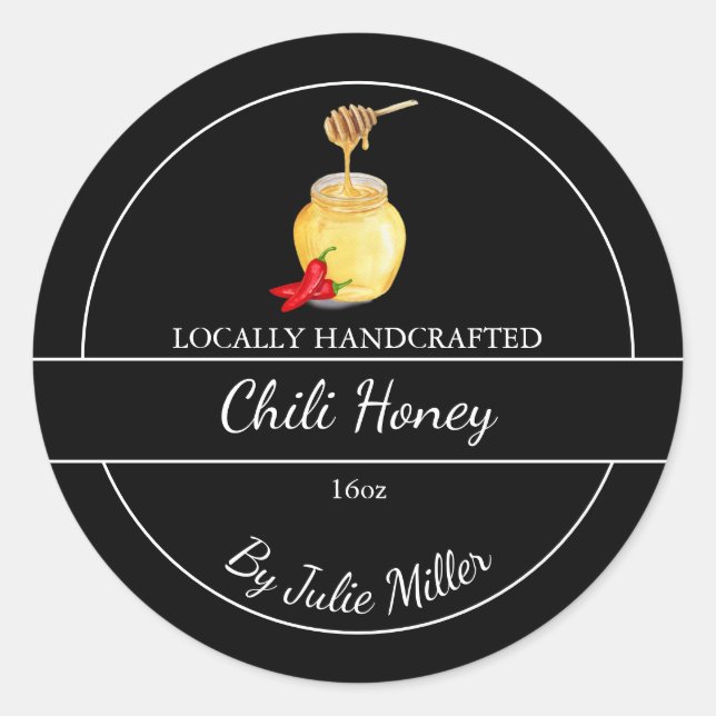 Adesivo Simple Homemade Hot Chili infused Honey Label (Frente)