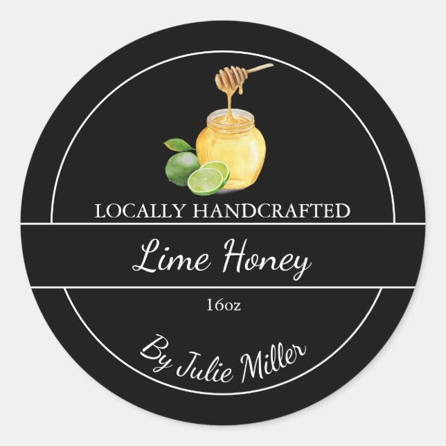 Adesivo Simple Homemade Lime infused Honey Label (Frente)