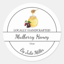 Adesivo Simple Homemade Mulberry infused Honey Label