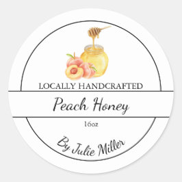 Adesivo Simple Homemade Peach infused Honey Label