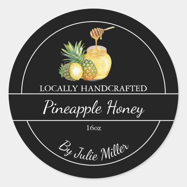 Adesivo Simple Homemade Pineapple infused Honey Label (Frente)