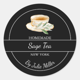 Adesivo Simple Homemade Sage Tea Label