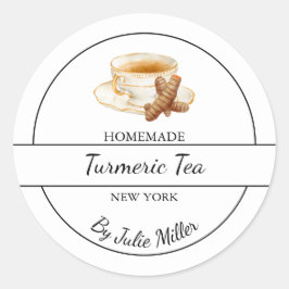 Adesivo Simple Homemade Turmeric Tea Label