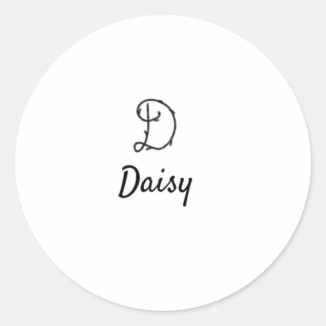 Adesivo Simple minimal black monogram letter D add name  T (Frente)