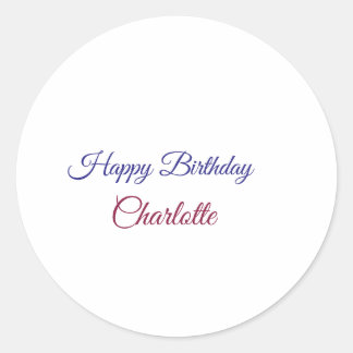 Adesivo SIMPLE MINIMAL.CUTIE ADD NAME BABY happy birthday 