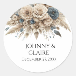 Adesivo Simple Modern Elegant Pampas Grass Minimalist 