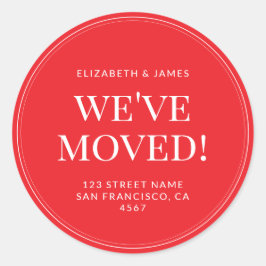 Adesivo Simple Modern Typography We've Moved