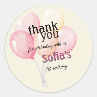 Adesivo Simple personalized birthday sticker | Balloon